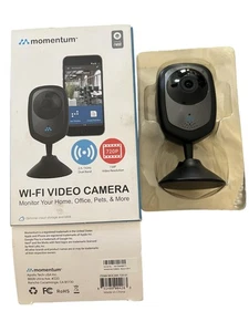 Videocamera Momentum Wi-Fi 720p HD telecamera di sicurezza interna doppia banda 2,4 GHz 5 GHz Ne - Foto 1 di 3