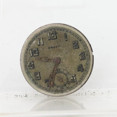 GRUEN CAL. RELOJ PULSERA TRINCHERA 707, 15J MOVIMIENTO 28,3mm #81384, PARA REPARACIÓN (IO) Foto 1 de 4