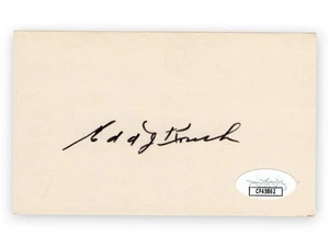 Edd Roush Signed Autographed 3X5 Index Card Reds Giants HOFer JSA CF45862 - Picture 1 of 2