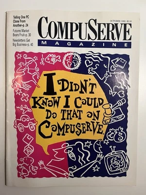 October 1992 Vintage CompuServe Magazine PC Clones Newsletter Boom - Image 1 of 2