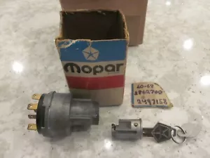 NOS MOPAR IGNITION SWITCH 2497158 & IGNITION LOCK 2862700 1960 - 1968 WITH KEY ! - Picture 1 of 5