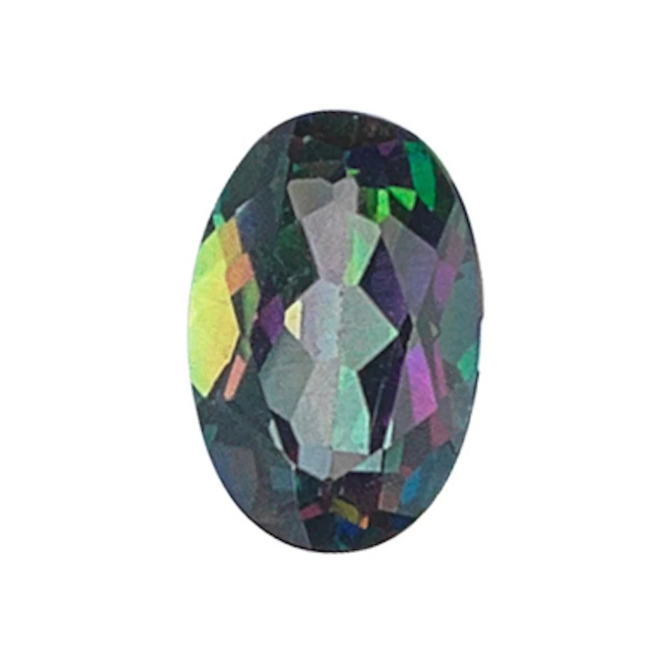 Natural Mystic Green Topaz Oval Faceted AAA Loose Stones (6x4mm - 12x10mm) - Image 1 of 1