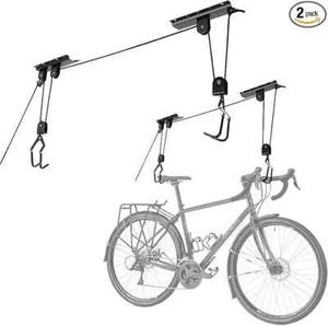 CARTMAN 2 Pack Bike Lift Bicycle Hoists, Ceiling Mount Lift Hoist Storage Rack - Picture 1 of 7