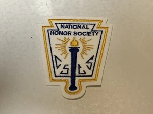 CUSTOM MADE Embroidered National Honor Society Patch Navy and Gold - Picture 1 of 2