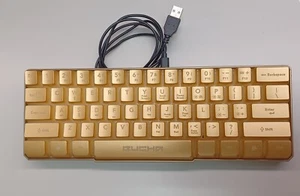Bugha Limited Edition Gold LED Gaming 60% Keyboard GA-0043-Gold - Picture 1 of 7