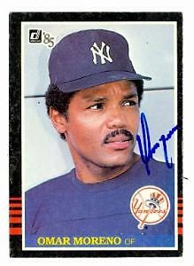 Omar Moreno autographed Baseball Card (New York Yankees) 1985 Donruss #591 - Image 1 of 1