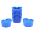 Set of 10, Bird Poultry Pigeon Cage Feeder Cups Drinker Plastic L/S Size