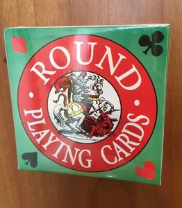 Vintage Retro Knight Brand Round Playing Cards ABC - Picture 1 of 6