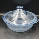  Vintage Covered Casserole Philby Sapphire BLUE Glass Vintage FIRE-KING. 