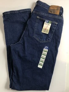 WRANGLER Blues Jeans ~ Easy Fit ~ Sz 12 x 32 ~ High Rise ~ Dark Blue ~ Made USA - Picture 1 of 7