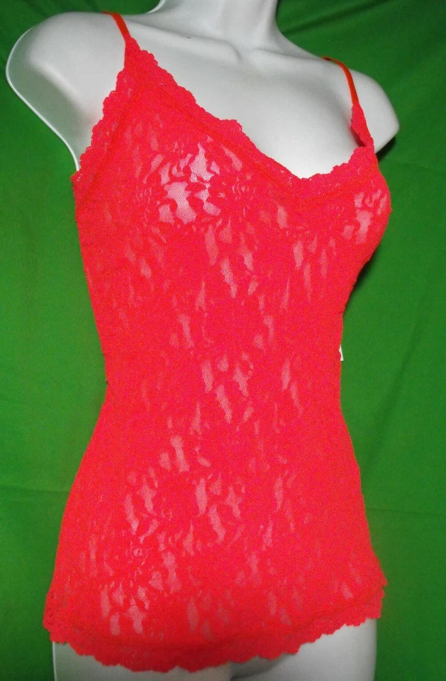 NUEVO HANKY PANKY 484731 CRLG HECHO EN ESTADOS UNIDOS LENCERÍA CORREAS CUELLO EN V ENCAJE CAMISOLA S Foto 1 de 1