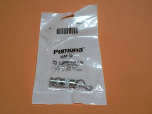 2 PCS POMONA 3840-50 50 OHM 1/2 WATTS BNC MALE RESISTOR TERMINATION WITH CHAIN - Picture 1 of 6