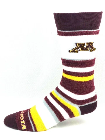 Minnesota Golden Gophers Women's Soft Stripe Crew-Length Socks Cover
