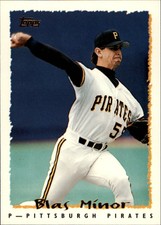 1995 Topps Pittsburgh Pirates Baseball Card #166 Blas Minor