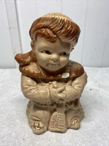 Vintage Brush Pottery Davy Crockett Cookie Jar - Picture 1 of 16
