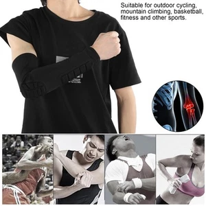 (L)Sports Arm Guard Sleeves Lengthen Anticollision Elbow Pad Outdoor Protec OB - Picture 1 of 12
