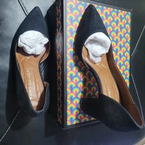 Burlington Block Heel Kurt Geiger Black Suede Shoes - Size 6 - Picture 1 of 7