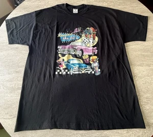 Vintage Jerzees “Rewind the 50’s” Graphic T-Shirt Men’s 2XL Black - Picture 1 of 6