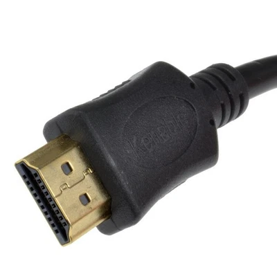 GOLD HDMI Cable High Speed 1080p HD TV Screened Lead Black 4m - Image 1 of 2