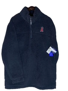 G-lll 4 herWomen’s XL Play Action 1/2 Zip Sherpa Sweater NWT Angels Baseball ANA - Picture 1 of 10