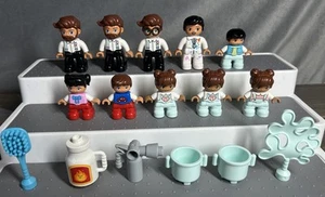LEGO Duplo Minifigure & Accessory LOT Painter, Dad, Little Girl & Boy, Brush  - Picture 1 of 1