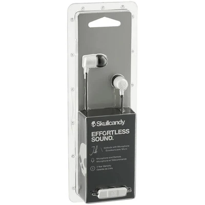 Skullcandy MIC1 Jib Earbuds Wired 3.5mm with Microphone Call & Track White/Black - Image 1 of 4