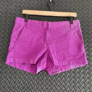 J. Pantalones Cortos Acanalados Crew Rosa Púrpura Para Mujer Talla 4 Ropa Informal Verano - Imagen 1 de 7