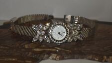 Vintage Lenox 925 Sterling Silver Crystal Butterfly Ladies Quartz Movement Watch