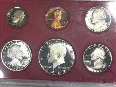 1981 S Type 2 United States Proof Set - All 6 Coins - Clear S Mintmarks - Image 1 of 4