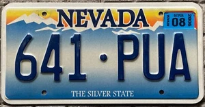 TARGA Originale USA auto NEVADA serie NUMERAZIONE IN RILIEVO viaggio Las Vegas - Foto 1 di 5