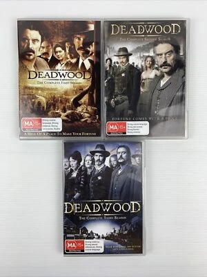 Deadwood Completo Temporada 1 2 3 DVD TV R4 RARO Como Nuevo Disco Rastreado Post  Foto 1 de 4