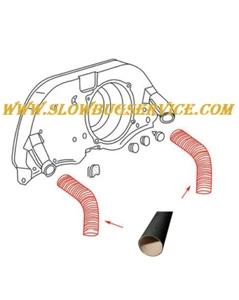 VW MAGGIOLINO KARMANN BUS SPLIT BAY 181 - TUBO RISCALDAM. NERO 50MM HEATER TUBE - Imagen 1 de 1