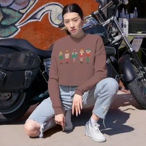 Nutcracker Lineup Crewneck Cropped Pullover - Picture 1 of 5