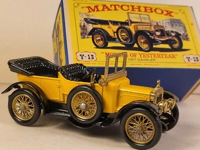 Diecast Matchbox 1950's Models of Yesteryears Y-13 1911 DAIMLER mint/boxed - Immagine 1 di 4