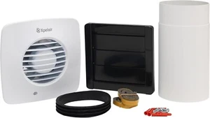 Xpelair Dunstabzugshaube und Wandset 2 Geschwindigkeiten Vierkant 4" 100 mm - Simply Silent DX100S - Bild 1 von 14