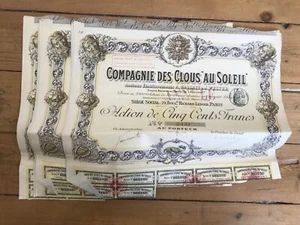Lot 10 X DECO = Compagnie des "CLOUS AU SOLEIL" (G) - Picture 1 of 1