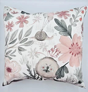 Throw Pillow Cover WOODLAND WHIMSY18" Handmade Cotton Envelope - Picture 1 of 3
