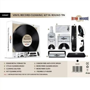 VINYL RECORD Cleaning Kit In Round Tin : NEW - Picture 1 of 1