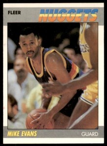 1987-88 Fleer Mike Evans Denver Nuggets #36