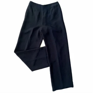 Flores & Flores Damen 14 schwarz 100 % Seide Palazzo hoher Bund weites Bein Hose Büro - Bild 1 von 4