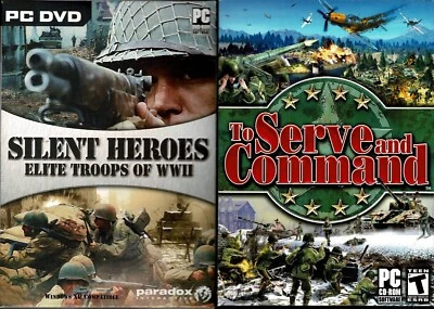 Silent Heroes Elite Troops Of WWII & To Serve and Command Pc New Box XP War Game - Image 1 of 2