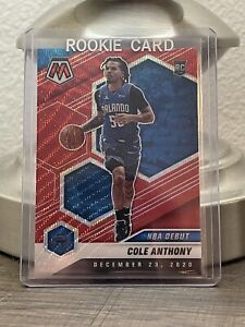 2020-21 Panini Mosaic Mosaic Reactive Red #268 Cole Anthony  RC Rookie Magic 
