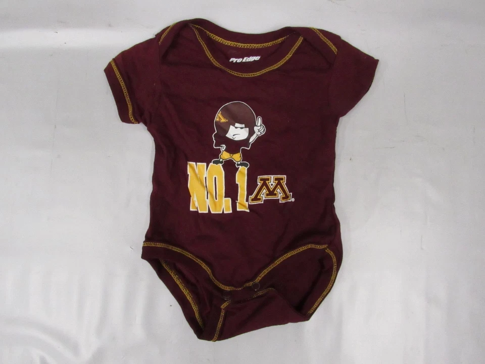 New Michigan Wolverines #1 Infant Size 0/3 Months Maroon Creeper - Image 1 of 3