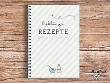 "Lieblingsrezepte" Rezeptbuch - Kochbuch A5 grün 2017 zum Selberschreiben