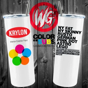 Krylon & Caps Graffiti 20oz Drink Tumbler art spray paint artist old school - Picture 1 of 1