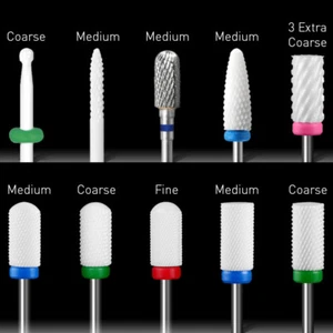 Ceramic Carbide Nail Drill Bit 3/32" Electric Nail File Manicure Machine Tool - Picture 1 of 42