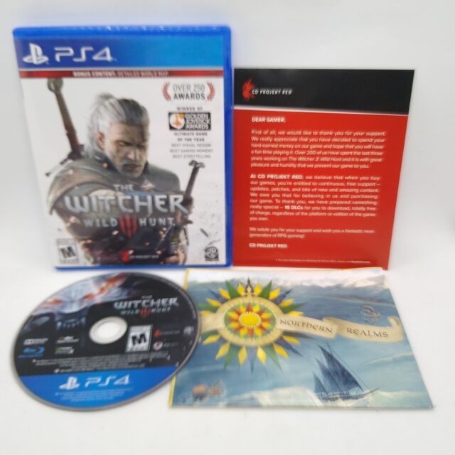 The Witcher Wild Hunt. Sony Playstation 4 PS4 Game. With manuals