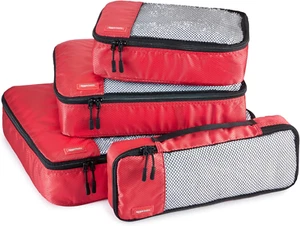 Basics Packing Cubes for Travel, Packing Organizers Set, 4-Piece-Set (Slim, Smal - Picture 1 of 12