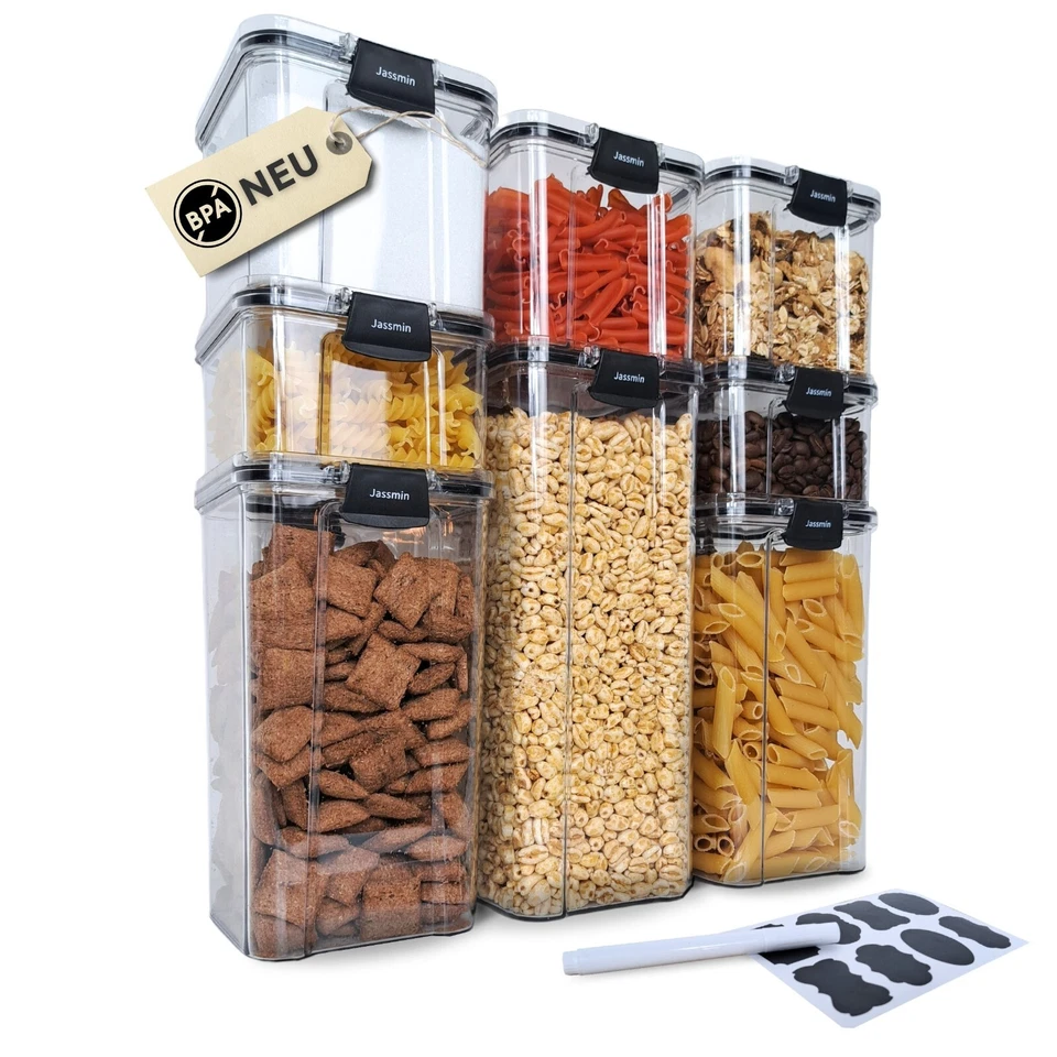 Vorratsdosen, Vorratsdosen-Set, Aufbewahrungsbox-Küche, Vorratsbehälter, Gläse - Bild 1 von 4