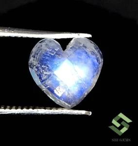 Natural Rainbow Moonstones Heart Shape Checker Cut 8x8 mm 1.96 CTS Loose Gems - Picture 1 of 6